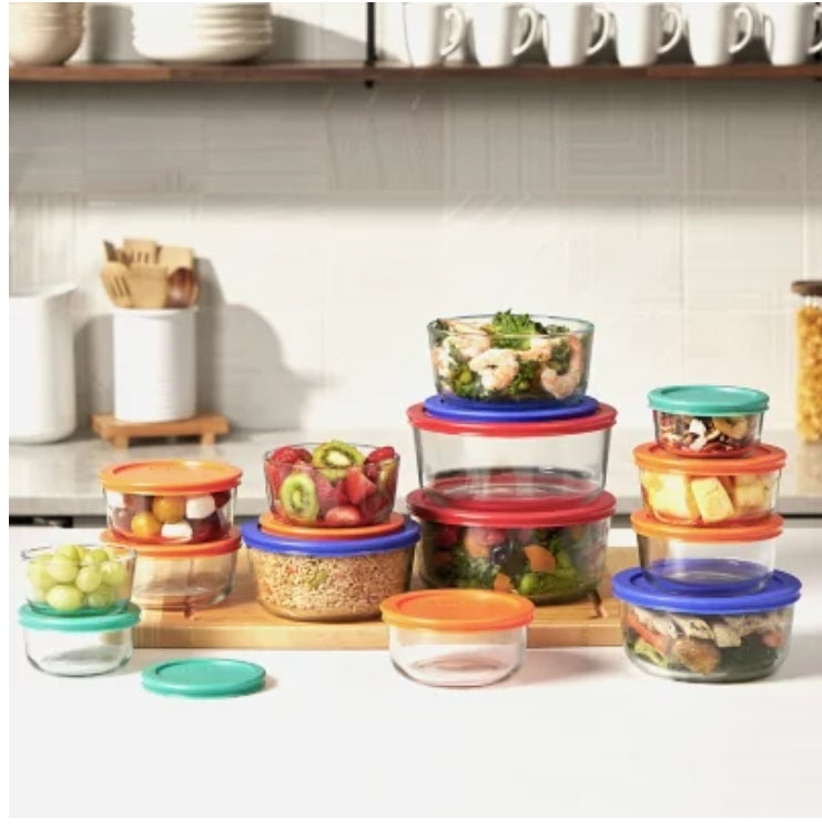 Pyrex 28pc Glass storage set