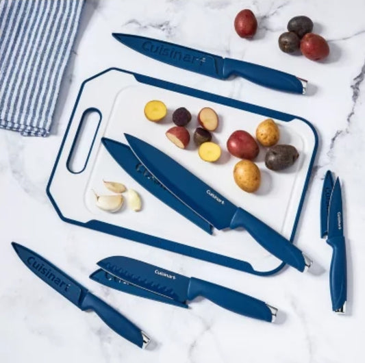 Cuisinart 11pc ceramic knives with cutting board