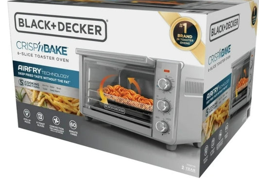 Black & Decker 6 slice toaster oven with Air Fry Technology