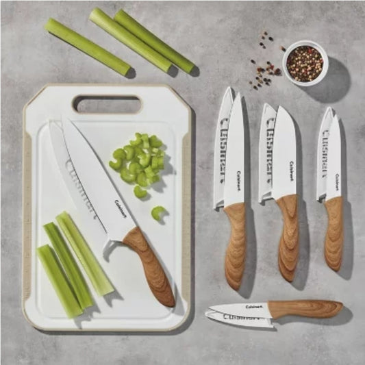 Cuisinart 11pc faux wood ceramic Knives