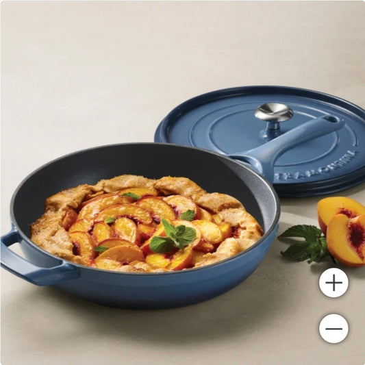 Tramontina 12inch cast iron skillet blue