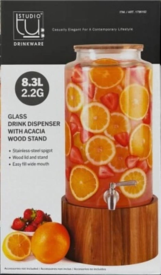 Glass drink dispenser
