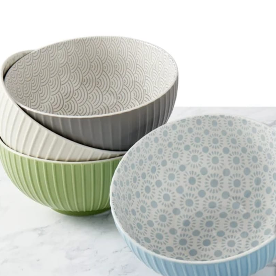 4pc ceramic bowls