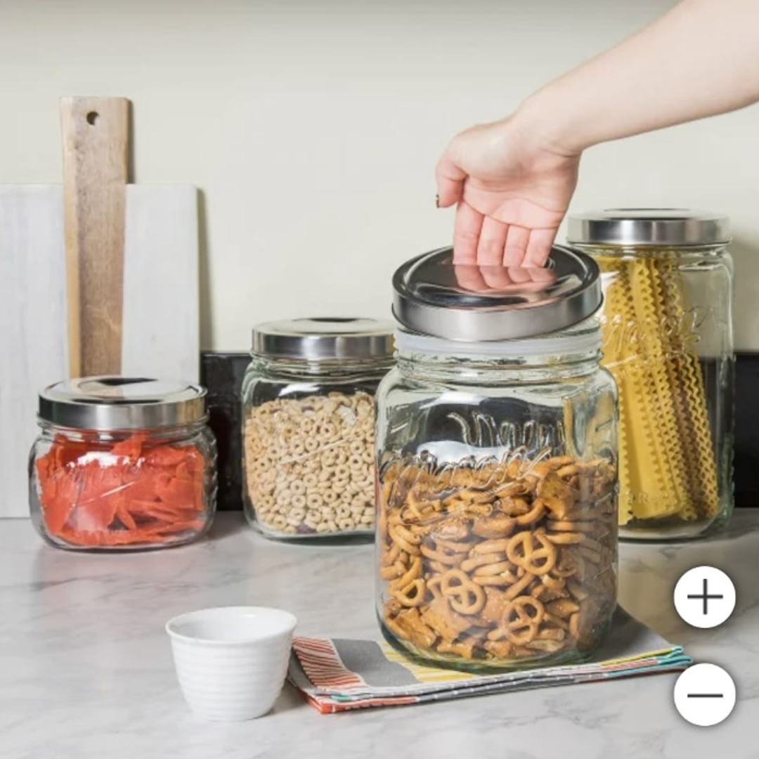 Glass mason jars 4pck